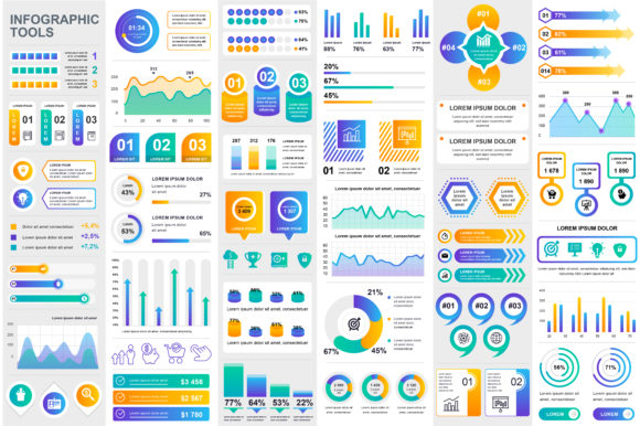 Collection Infographic Elements Template: A Versatile Graphic Design Asset for Local Businesses