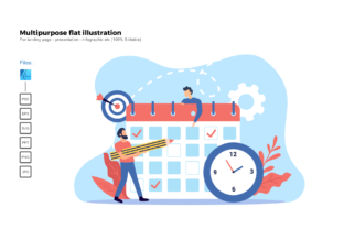Flat Illustration Agenda Meeting Graphics
