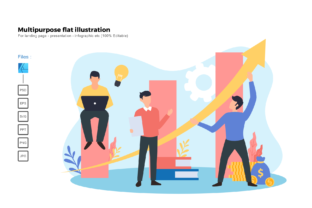 Flat Illustration Business Growth