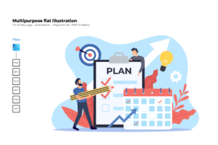 Flat Illustration Business Plan Graphics
