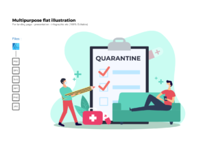 Flat Illustration Checklist for Graphics and Presentation Templates