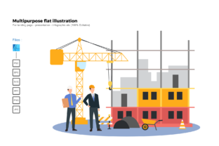 Flat Illustration Construction 1: Graphics and Illustrations for Modern Branding