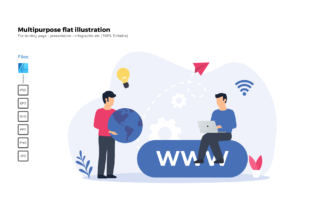 Flat Illustration Domains Graphics