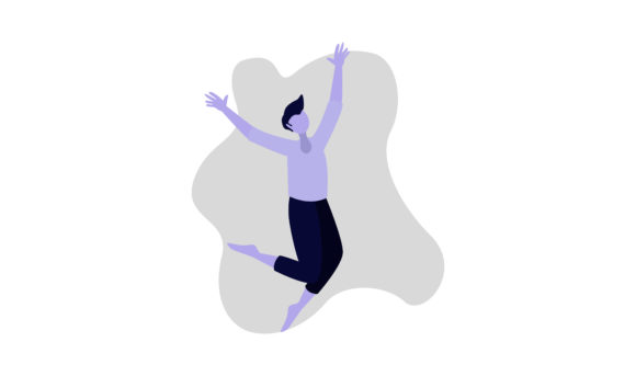 Flat Illustration Happy Man: A Versatile Graphic for Modern Branding