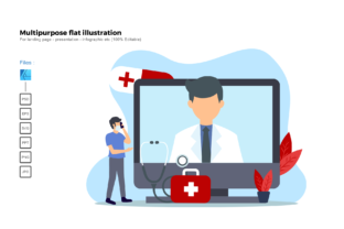 Flat Illustration Medical Consultation