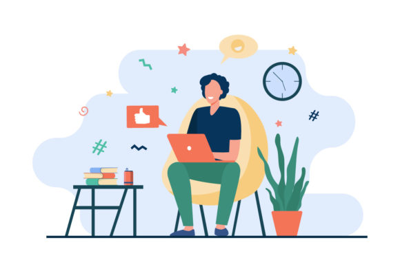 Flat Illustration People Are Studying: A Versatile Graphic Design Asset