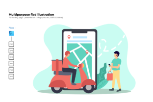 Flat Illustration Pickup: Graphics for Presentation Templates