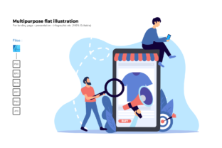 Flat Illustration Promotion: Graphics for Presentation Templates