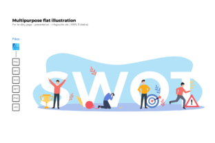 Flat Illustration Swot Analysis Graphics