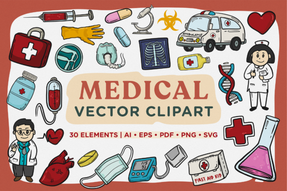 Medical Vector Clipart Pack for Crafters and Handmade Businesses